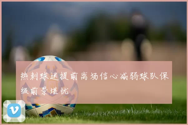 热刺球迷提前离场信心减弱球队保级前景堪忧